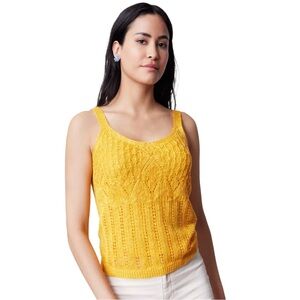 LC Lauren Conrad Pointelle Tank Top Medium